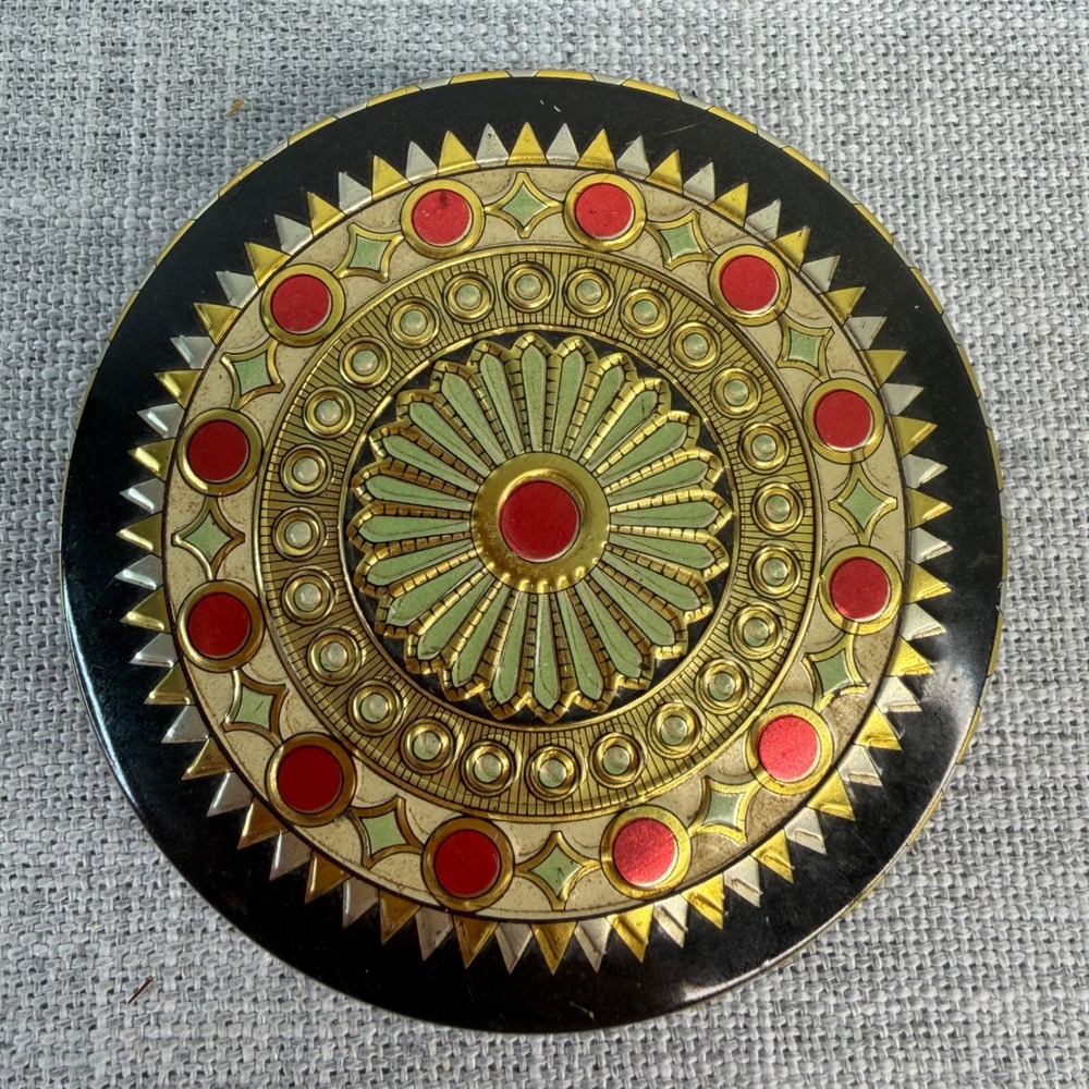 Baret Ware Miniature Container Made in England Small‎ 3" Round Tin Cottagecore